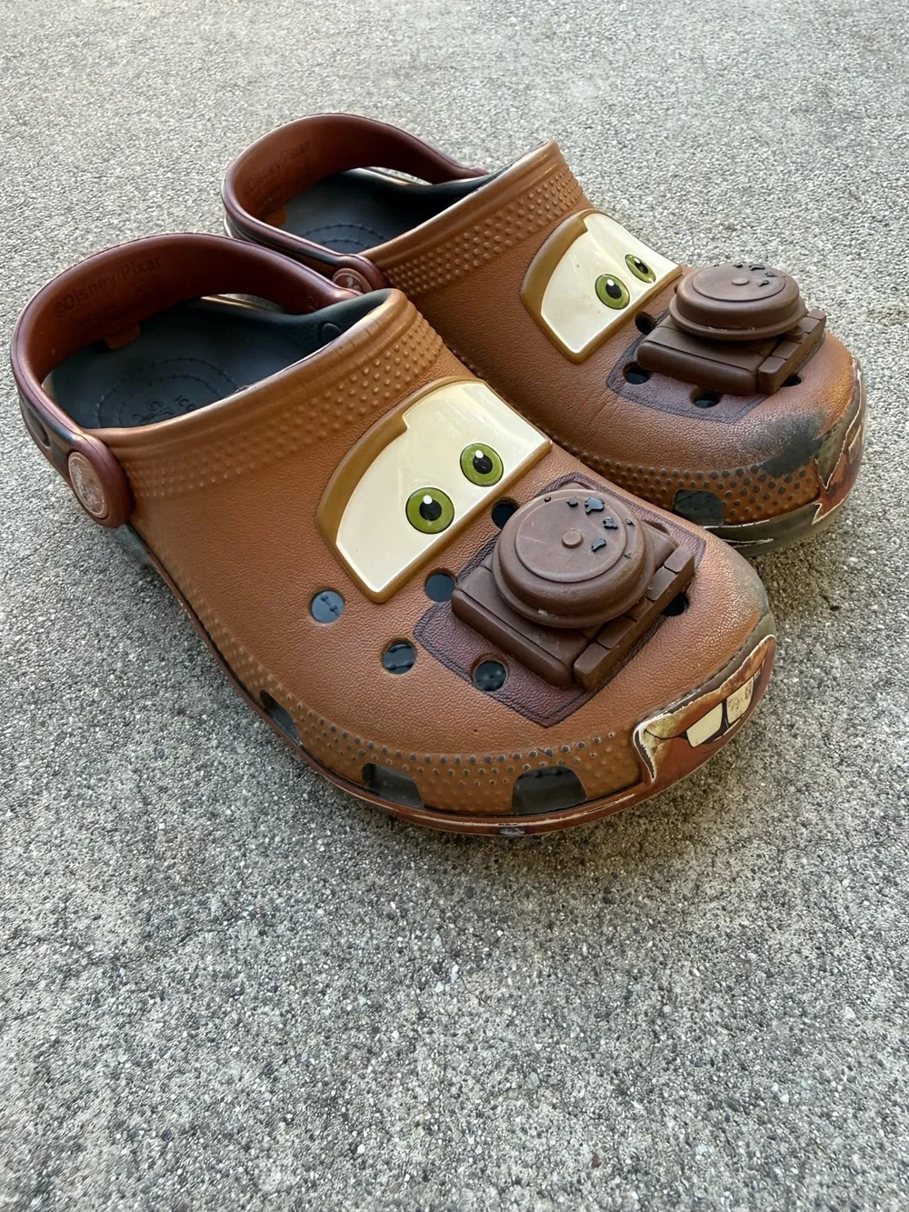 CROCS x Pixar Cars Mater slide on shoes Good condition Size C12 preloved Disney
